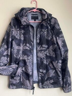 Coach Black Floral Hooded Unisex Jacket